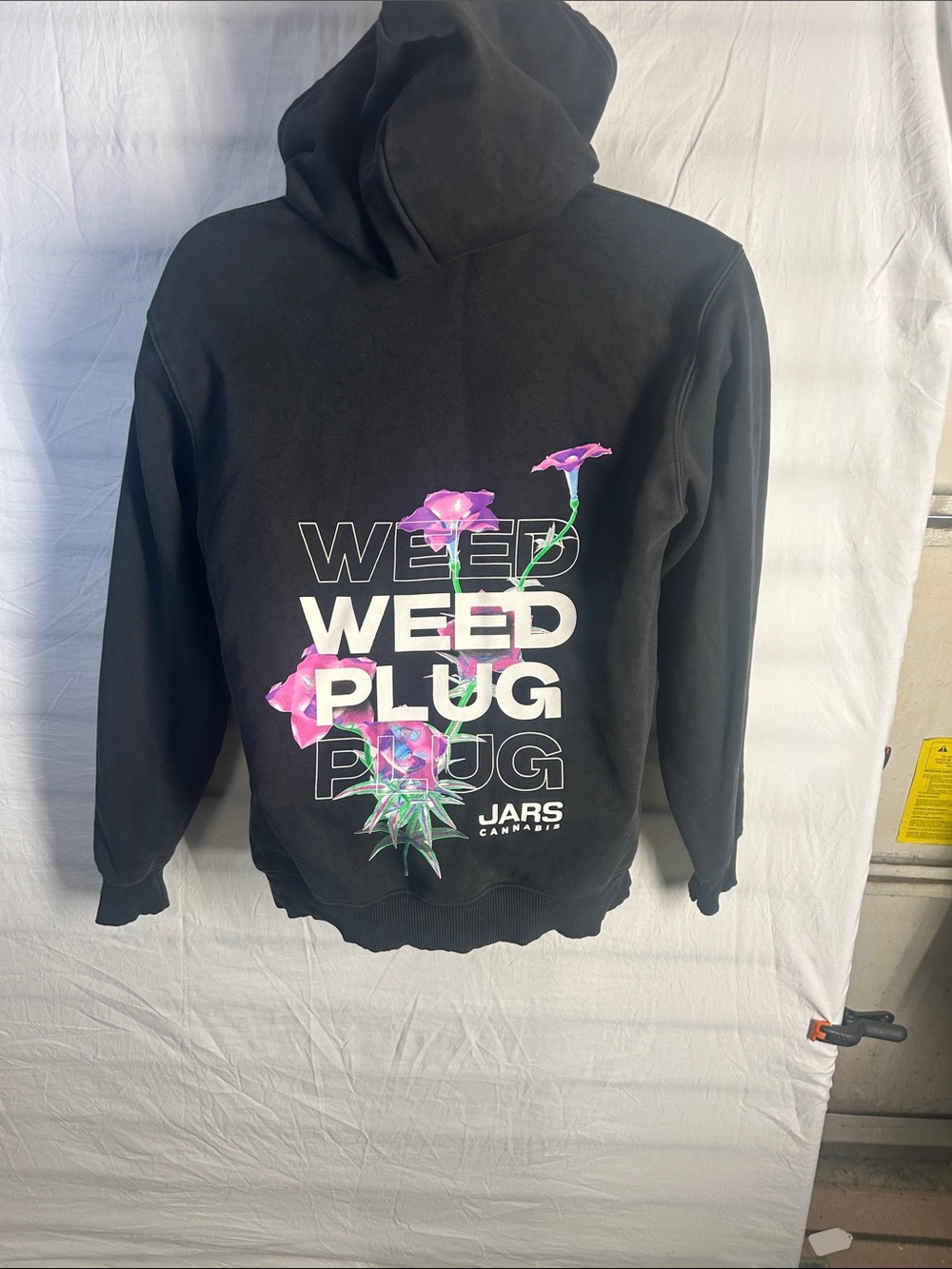 Jars Black Crewneck Hoodie with WEED PLUG Logo - Picture 3 of 3